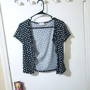 Floral cover top short sleeve